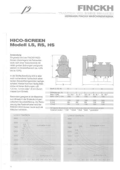 Finckh Horizontal Pressure Screen HICO 3