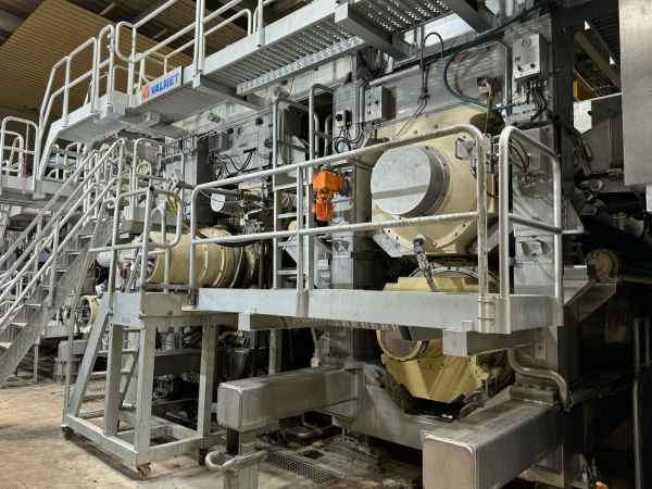 Dörries Valmet 2-lagige Papiermaschine, 2570mm, 270 tato, Testliner Fluting, mit Schuhpresse