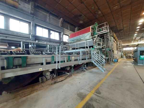 Black Clawson Papiermaschine 445cm, 400tato, 80 - 200g/m2, Leimpresse