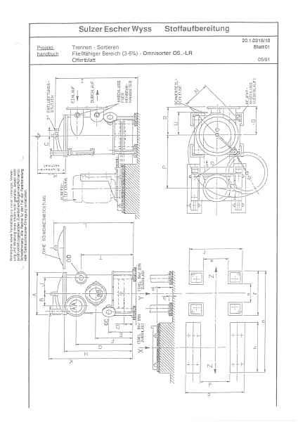 Voith Sulzer Omnisorter Omniscreen Omnifraktor OS4 B LR